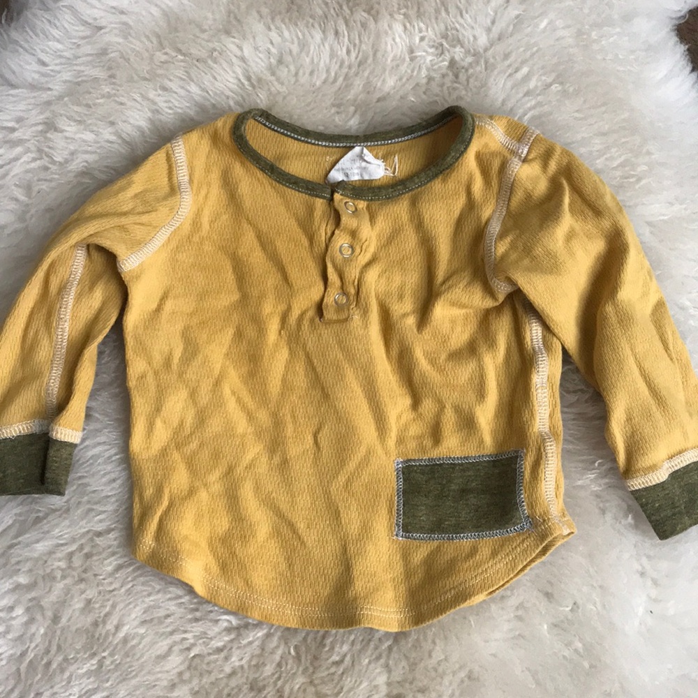 miki miette yellow henley thermal